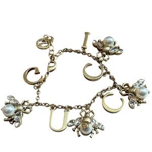 Fashion GG Gold Tone Charm Bracelet